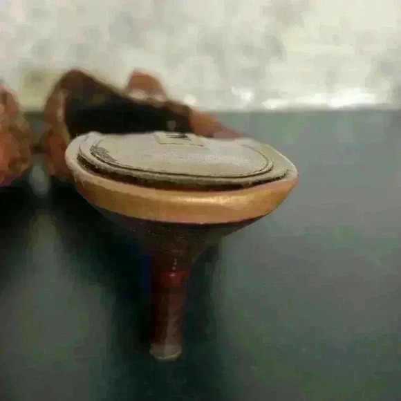 Alfani leather weave slides size 7 Gold Pewter - Picture 7 of 12